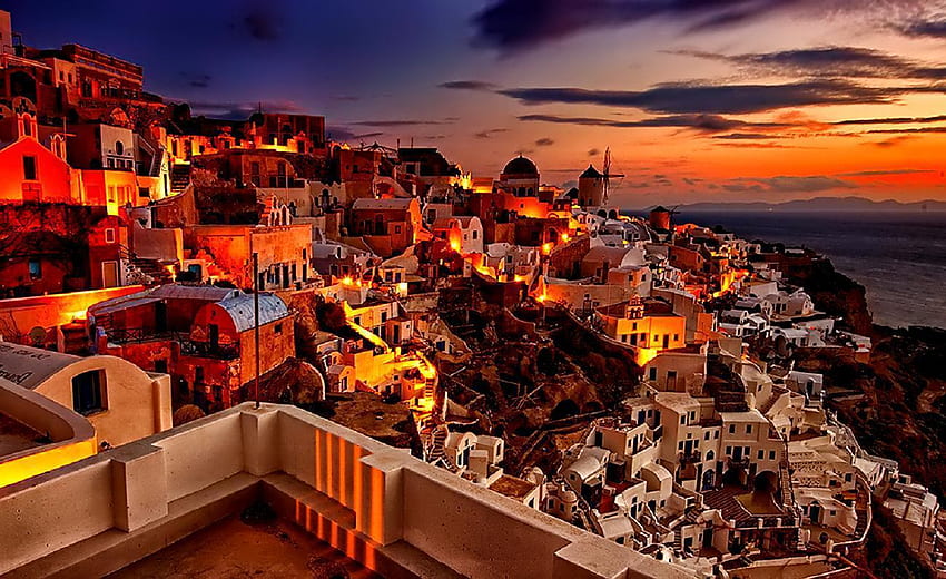 45 Santorini Sunset at HD wallpaper