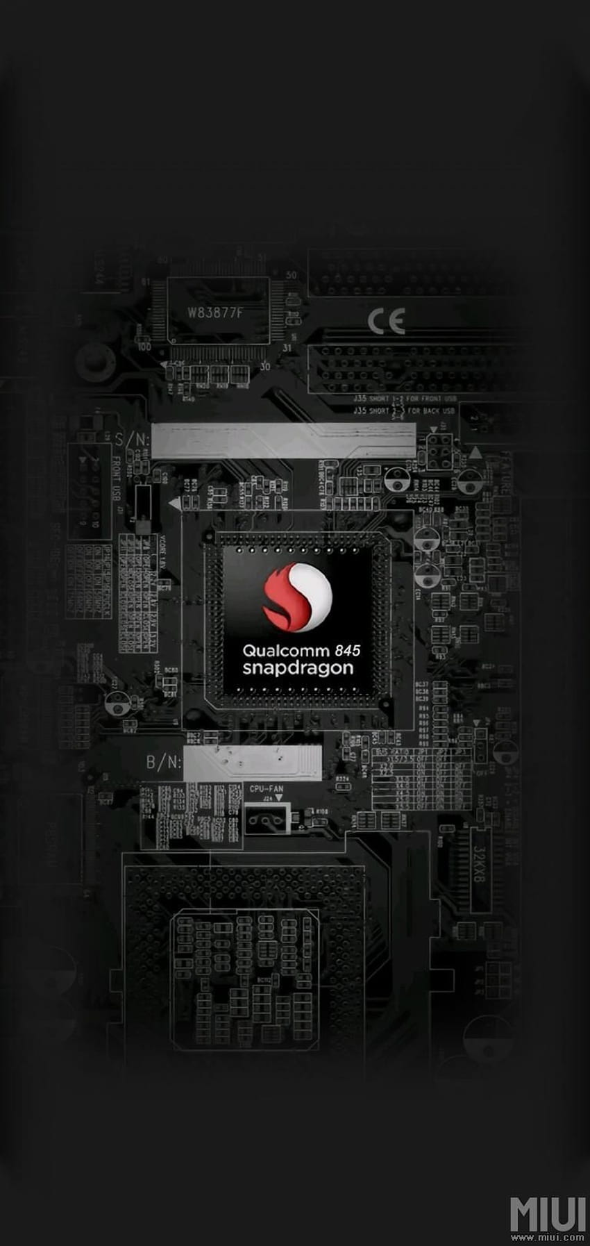 Scheda principale trasparente Xiaolong 845, processore Snapdragon Sfondo del telefono HD