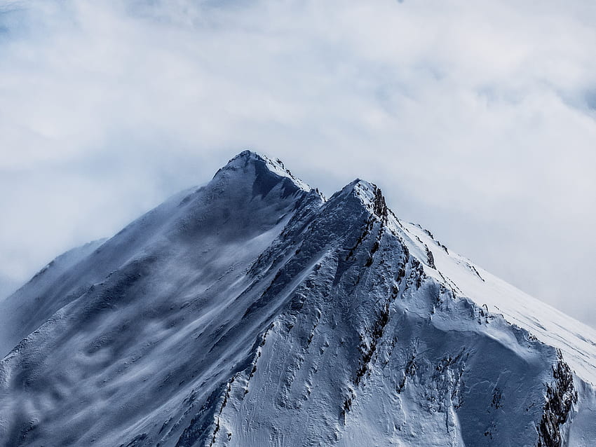 Nature, Mountains, Snow, Vertex, Tops HD wallpaper