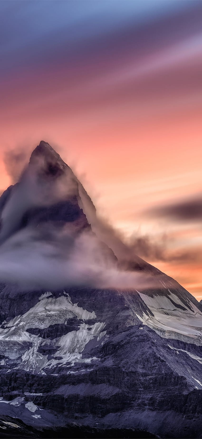 Switzerland Matterhorn Mountain Clouds iPhone X , Gold Mountain HD phone wallpaper
