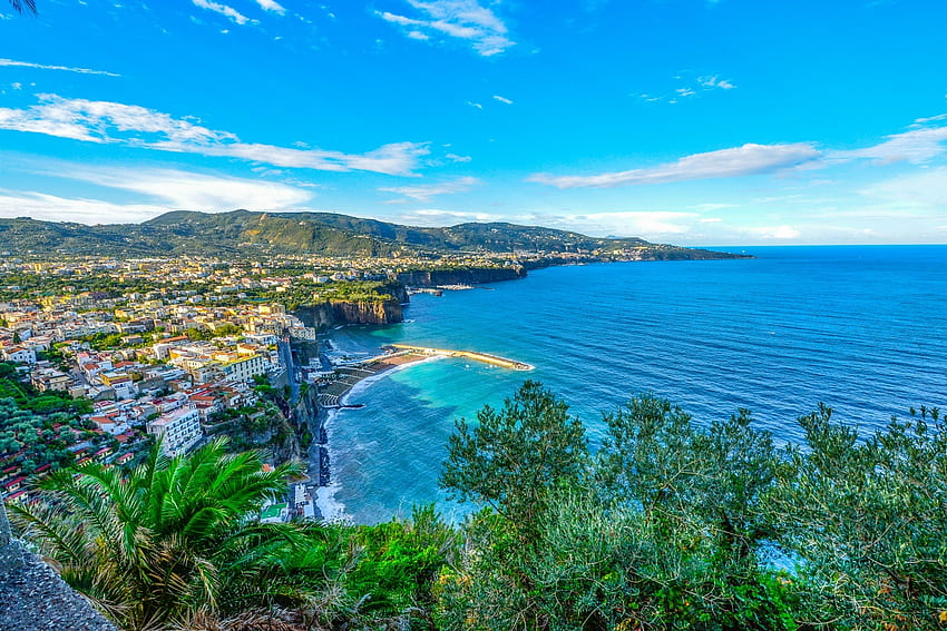 Costa de Amalfi, Mar, Costa, Naturaleza, Italia, Océanos fondo de pantalla