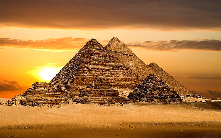 Pirâmides egípcias de alta qualidade, pirâmides do antigo egito papel de parede HD