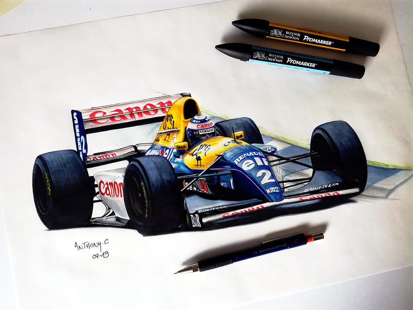 Alain Prost o Williamsie w 1993, Anthony C Me, 2019. : F1Porn Tapeta HD