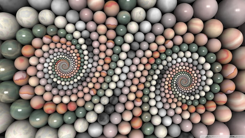 Spiral Balls, Balls, Abstract, , Spiral, 3D HD wallpaper