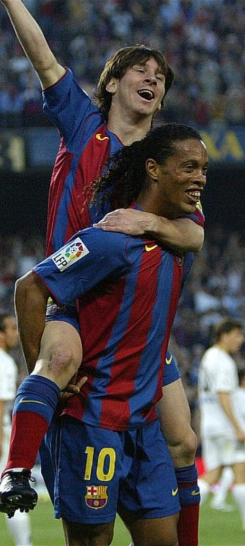 Messi e Ronaldinho, calcio, grafico, calcio Sfondo del telefono HD
