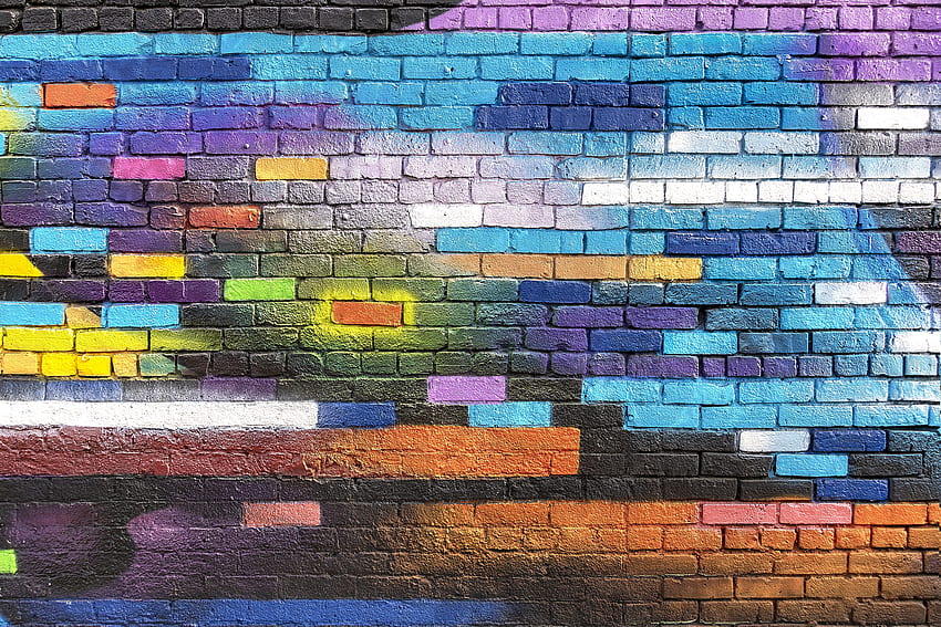 Miscellanea, Miscellaneous, Paint, Wall, Colourful, Colourful, Graffiti, Brick, Street Art Wallpaper HD