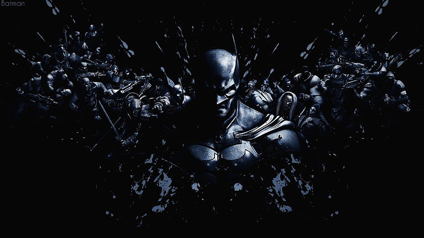 Batman: Arkham Knight, Батман, видео игра, тъмно, арт HD тапет