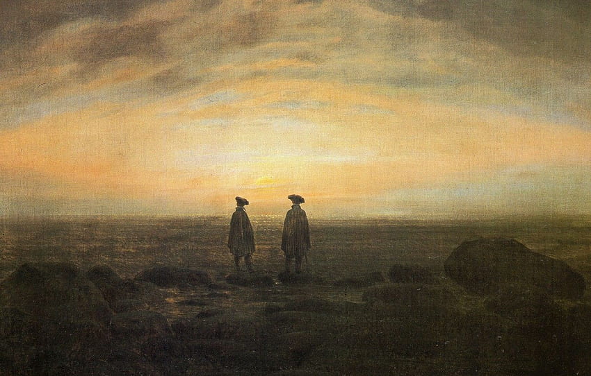 genre, Caspar David Friedrich, Two Men on HD wallpaper