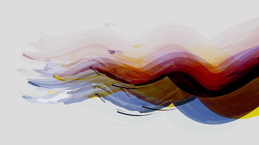 色の波、流れ、アートワーク 高画質の壁紙