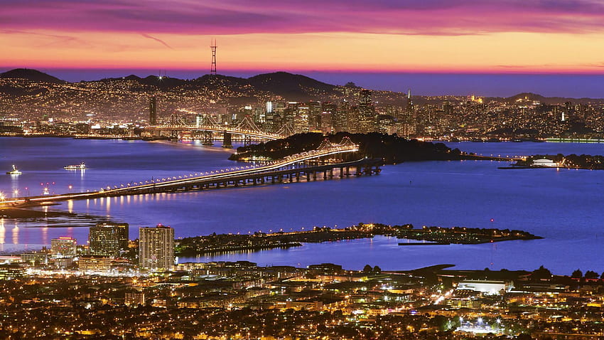 Buildings & City: Downtown San Francisco At Dusk From, Oakland California HD wallpaper
