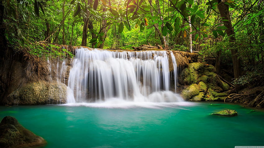 Tropical Rainforest - Ultra Waterfall - HD wallpaper