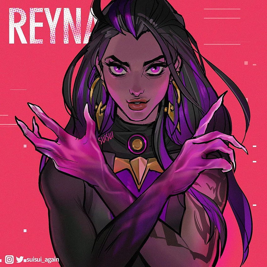Reyna, purple, valorant, HD phone wallpaper