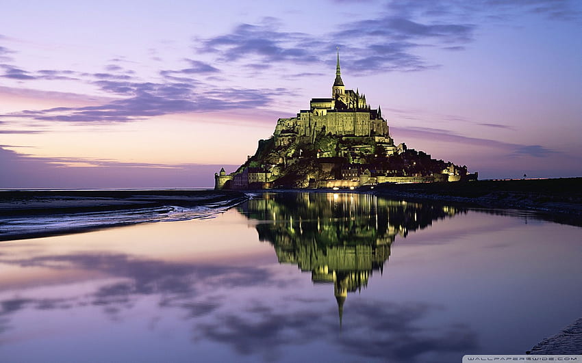 Mont Saint Michel, Normandy, France U HD wallpaper