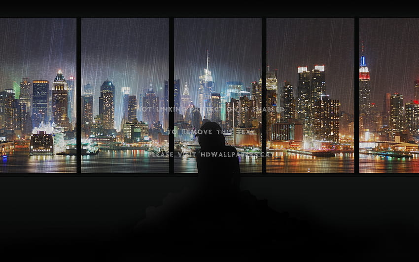 city rain lights woman people, Rainy City Lights HD wallpaper
