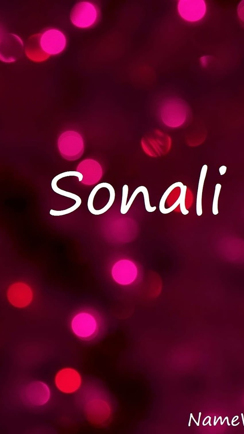 S Name, Sonali, pink lights HD phone wallpaper | Pxfuel