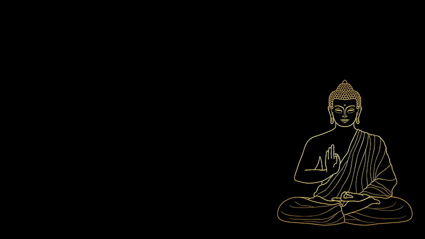 Buddha Background, Black and White Buddha HD wallpaper