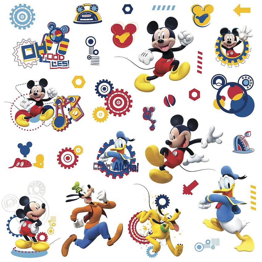 Mickey Mouse Clubhouse Fabric, Mickey Pattern HD phone wallpaper
