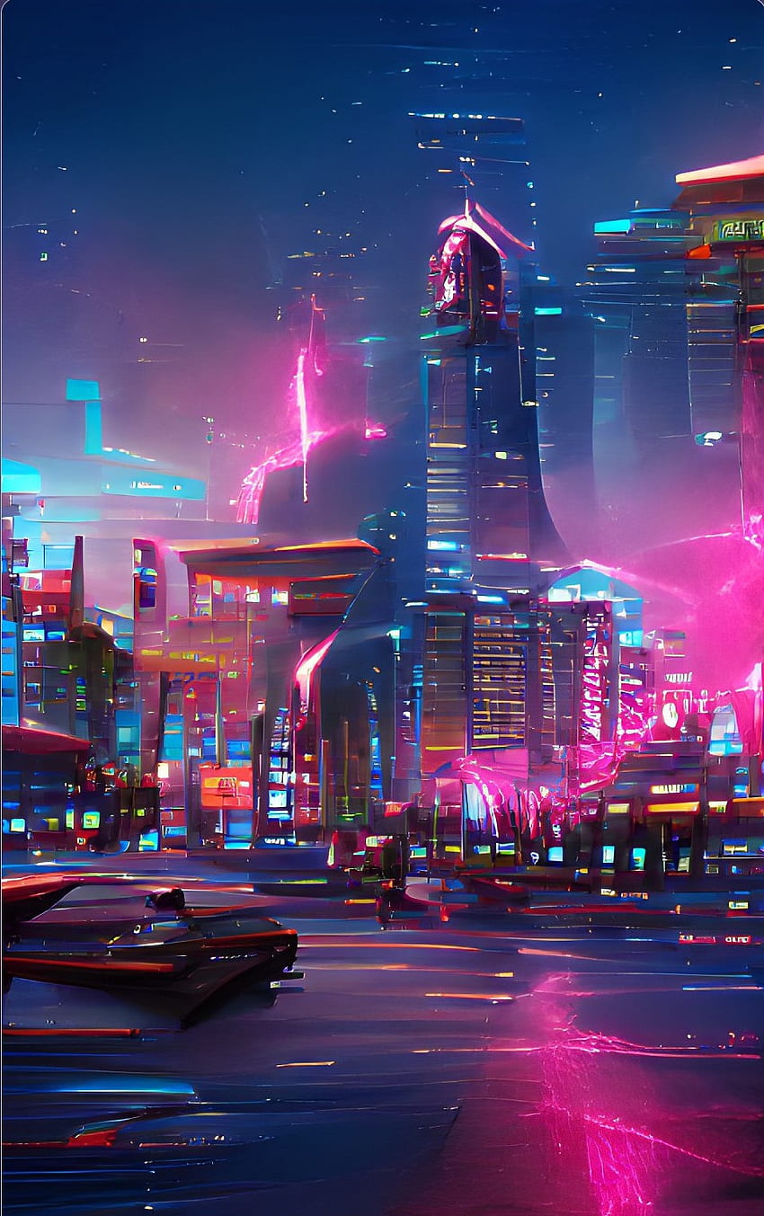 Die Zukunft, futuristisch, Stadt HD-Handy-Hintergrundbild