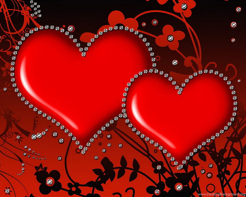 Red Heart Zone Background, Couple Heart HD wallpaper