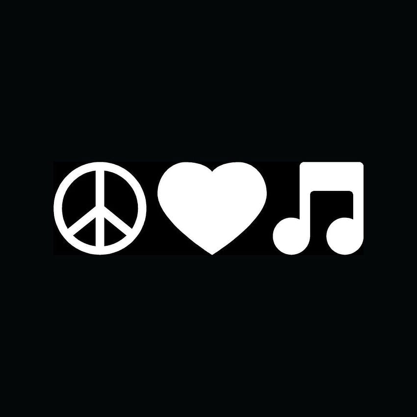 Peace Love Music HD phone wallpaper