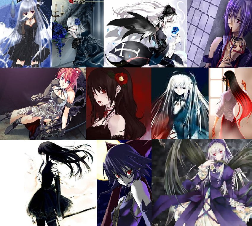 Vampire Anime, vampires, anime, vampire, collage HD wallpaper