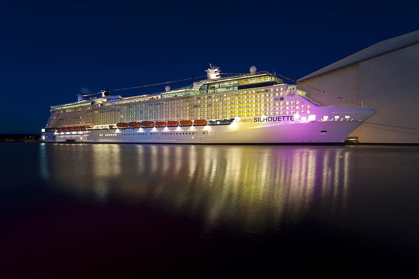 Celebrity Silhouette, liner, vessel, cruise, port, water HD wallpaper