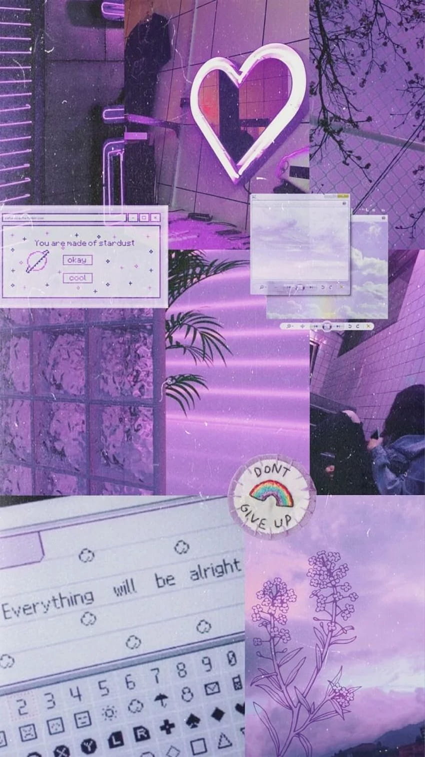 美的ノート - 紫色のタンブラー、美学の研究 HD電話の壁紙