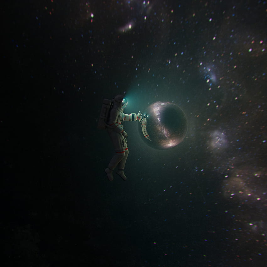 Universe, Blur, Smooth, Planet, Cosmonaut, Astronaut HD phone wallpaper