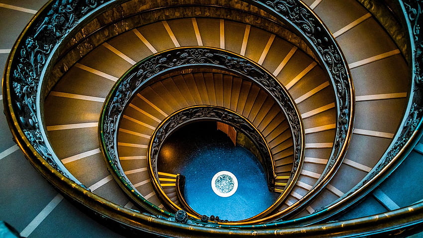 Escalier en colimaçon du Vatican, Escaliers en colimaçon Fond d'écran HD