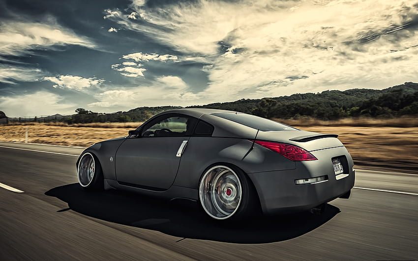Nissan, Cars, Movement, Traffic, Side View, Speed, Stance, 350Z HD wallpaper