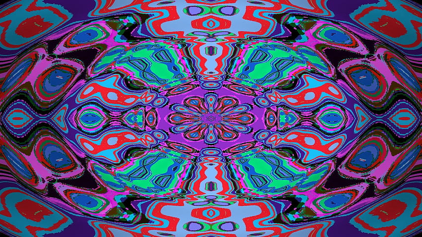Psychedelisches Mandala HD-Hintergrundbild