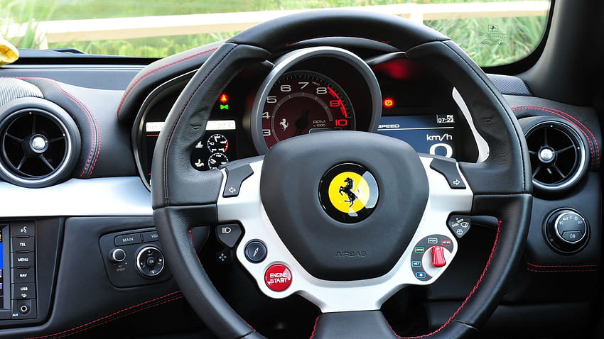 Ferrari Ff Dashboard On Background From - Ferrari HD wallpaper