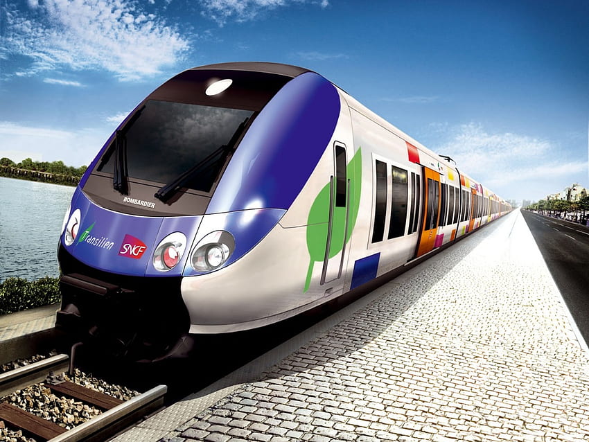 high speed train, 3d and cg, abstract HD wallpaper