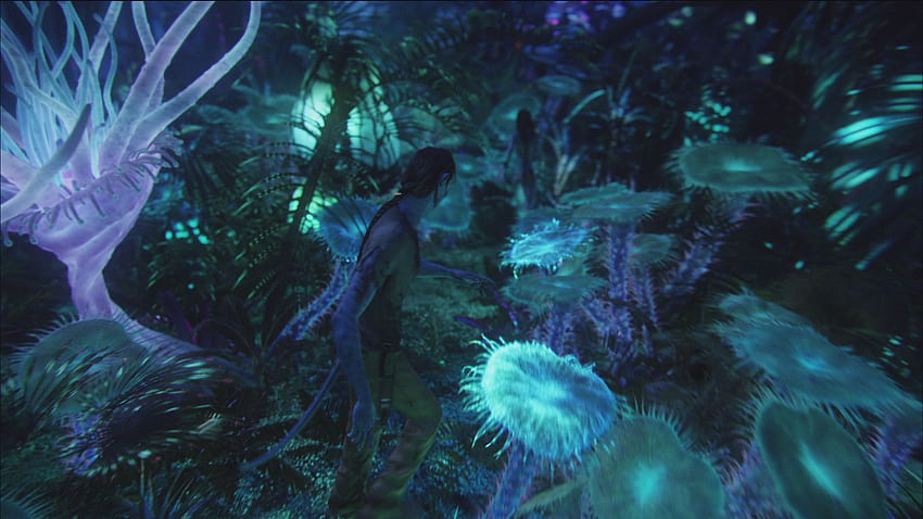 Avatar'da Biyolüminesans. Derin suda HD duvar kağıdı