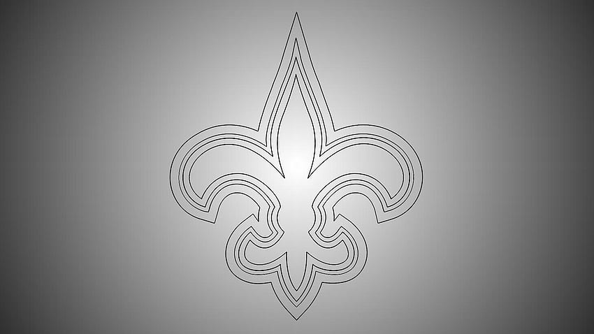NFL New Orleans Saints лого сив алуминий NFL / New Orleans Saints HD тапет