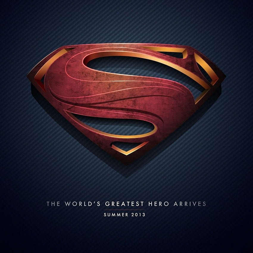 Лого на Супермен Човек от стомана iPad. Супермен HD тапет за телефон