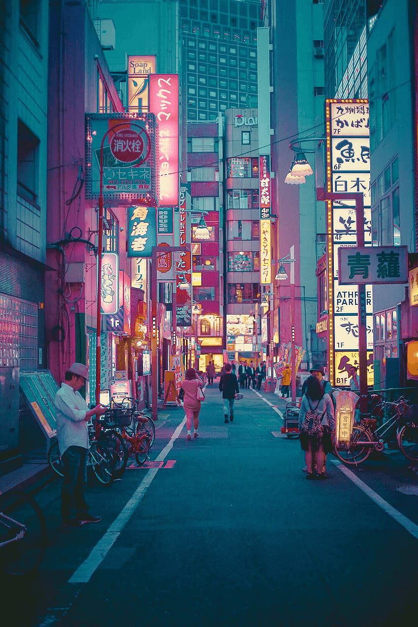 HD wallpaper japan city night light river asia illuminated  architecture  Wallpaper Flare