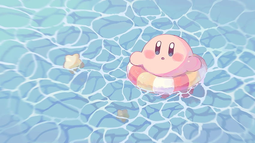Kirby pink face cute illustration art HD wallpaper  Wallpaperbetter