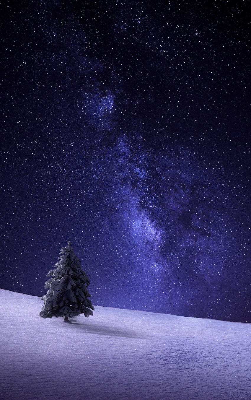 Winter iPhone - Milky Way - - - Tip, Nature Winter HD phone wallpaper