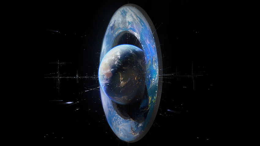 Fantasy, orbit around planet, space HD wallpaper