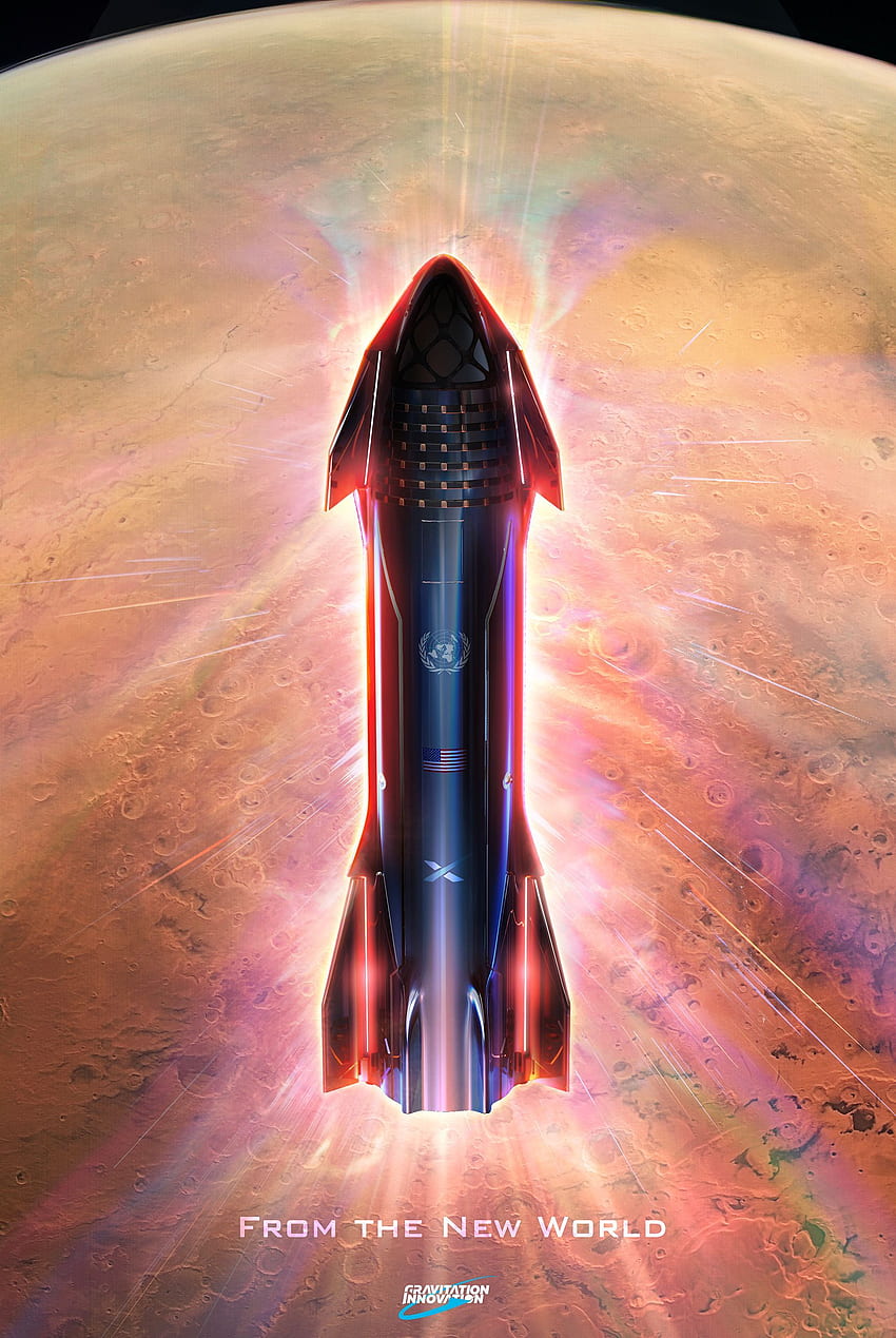 SpaceX Starship, бъдещият космически кораб HD тапет за телефон