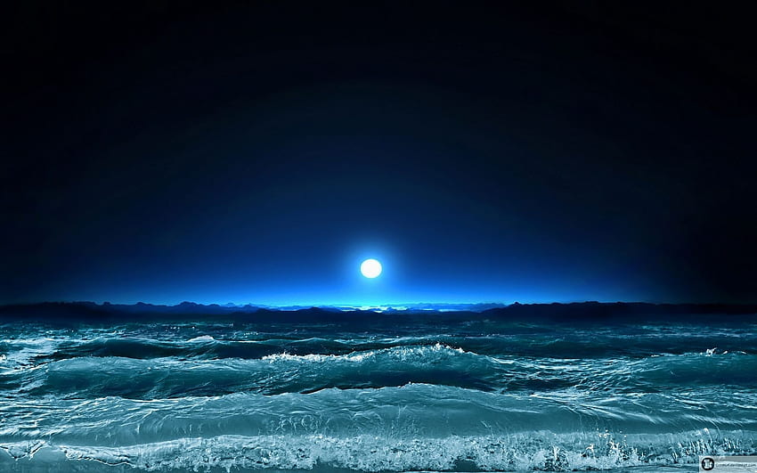 Selo Tsurugami Desktop-wallpaper-night-sea-night-ocean
