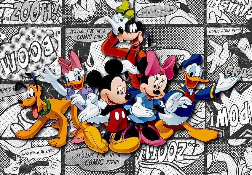 XXL 壁画 ディズニー ミッキーマウス グーフィー プルート 高画質の壁紙