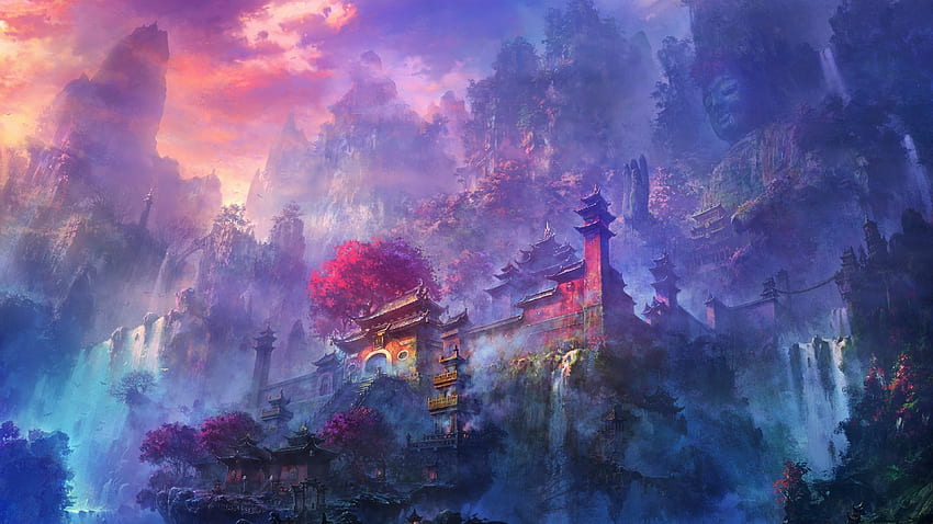 Temple de la montagne japonaise - Art du temple Shaolin -, Temples japonais Fond d'écran HD