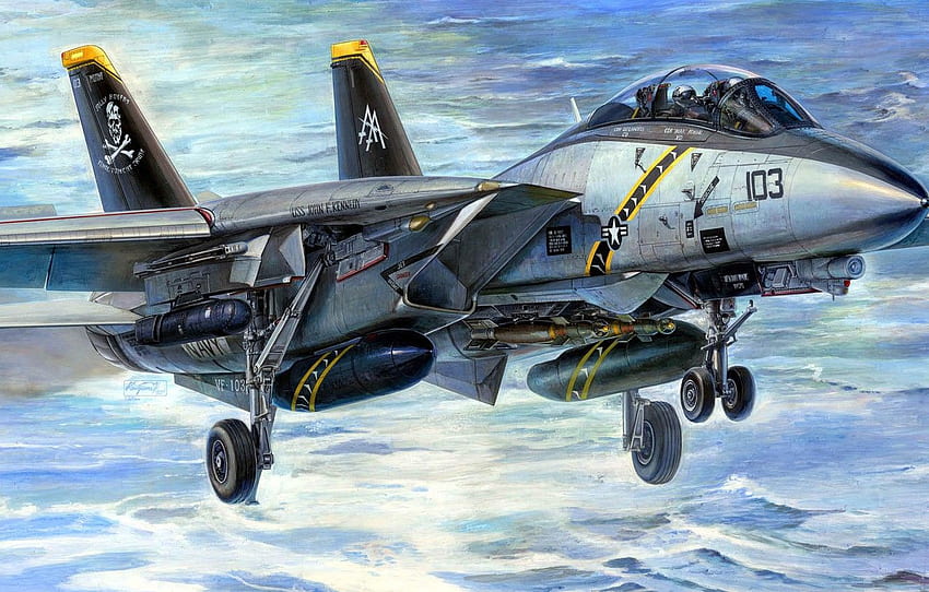 Tomcat, Dördüncü Nesil, Grumman Aircraft Engineering Corporation, Değişken Geometrili Kanatlara Sahip, F 14B, F 14A'nın Geliştirilmiş Versiyonu, Çift Çok Rollü Savaş Jeti , Bölüm авиация HD duvar kağıdı