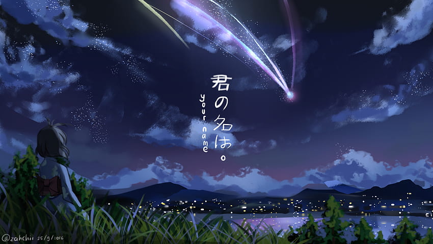 Makoto Shinkai Kimi No Na Wa Full HD wallpaper