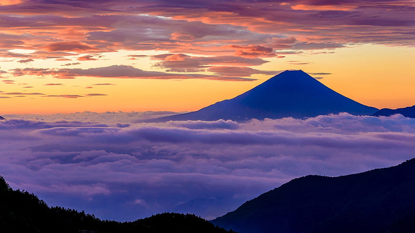 Alam, Jepang, Pulau, Fuji, Fujiyama, Honshu Wallpaper HD