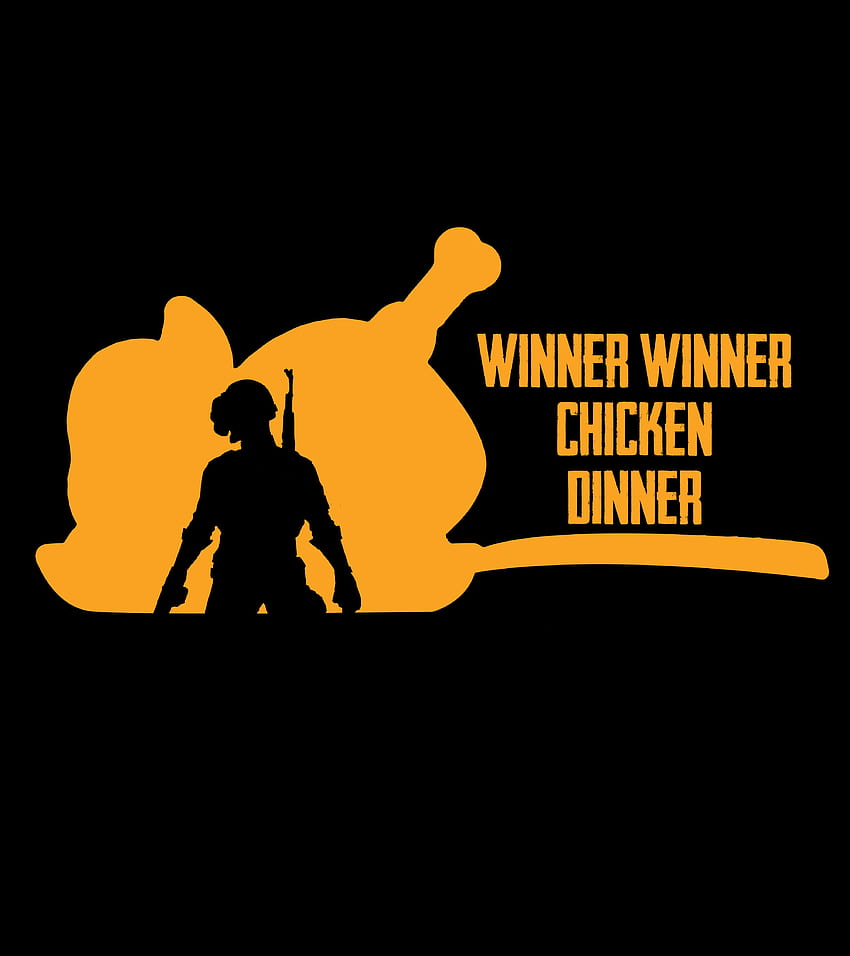 Vincitore Vincitore Cena di pollo PUBG Maglietta personalizzata Moda uomo, Pochinki Sfondo del telefono HD
