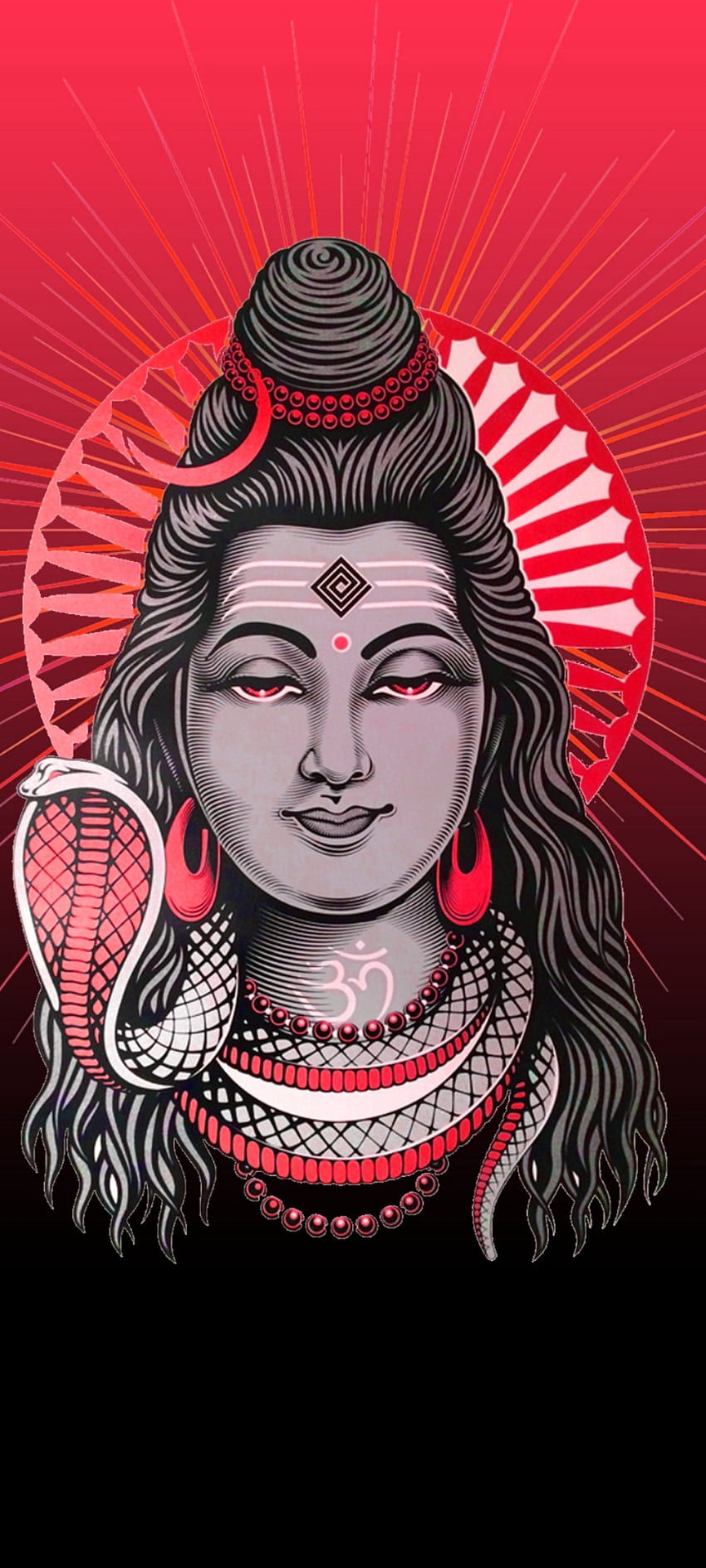 Lord Shiva face art, eye, head, beautiful, hindu, God, om HD phone ...