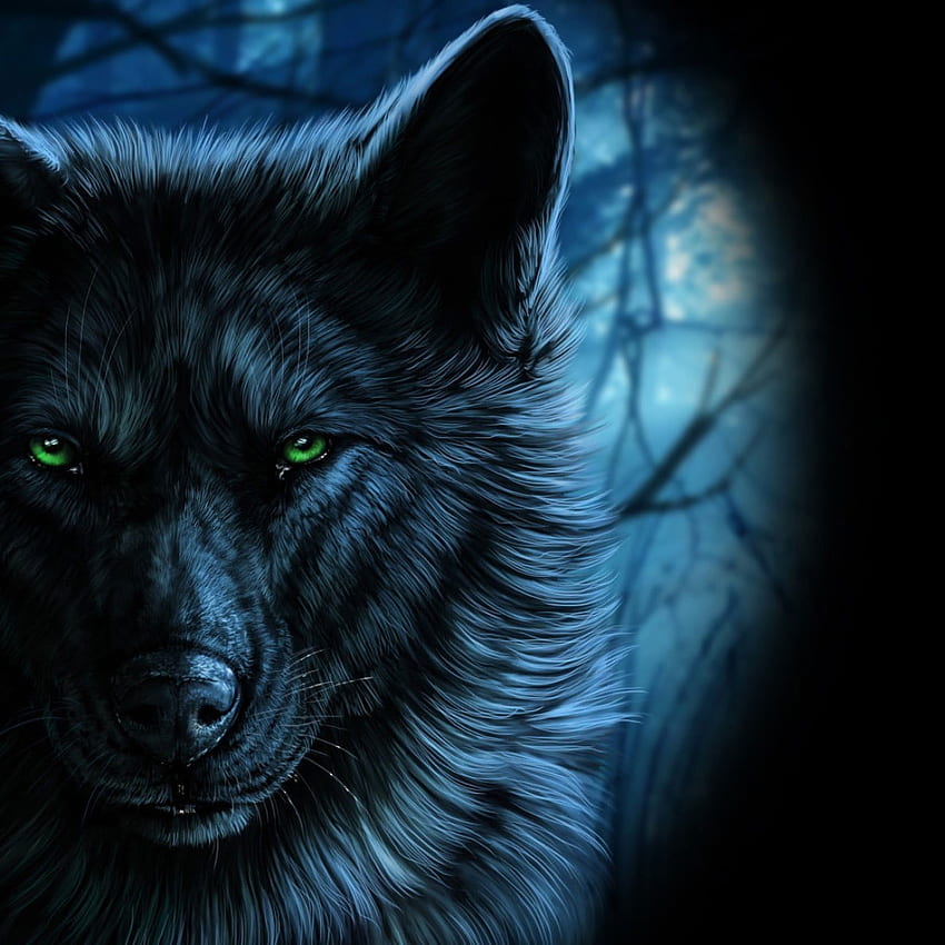 Animali, Arte fantasy, Lupo, Opera d'arte, Un animale, Temi con animali • Per te, Opera d'arte del lupo Sfondo del telefono HD
